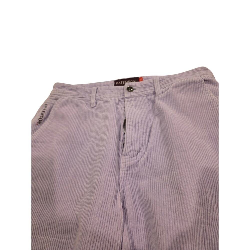 Paterson Lavender Corduroy Unisex Pants Size 32x27 Wide Leg Crop Made For A Play